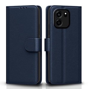pikkme flip cover for oneplus nord ce 6 5g leather finish  inside tpu with card pockets  wallet stand and shock proof  complete protection flip case blue
