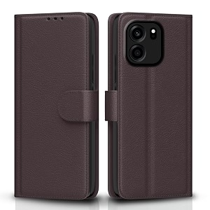 pikkme flip cover for oneplus nord ce 6 5g leather finish  inside tpu with card pockets  wallet stand and shock proof  complete protection flip case coffee