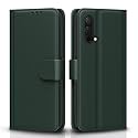 Pikkme Flip Cover for OnePlus Nord Ce 5G Leather Finish | Inside TPU with Card Pockets | Wallet Stand and Shock Proof | Complete Protection Flip Case(Green)