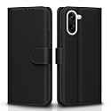 Pikkme Flip Cover for Oneplus Nord CE 5 5G | Leather Finish | Shockproof with Card Pockets &amp; Wallet Stand | Ultimate Protection Case(Black)