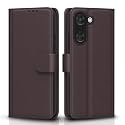 Pikkme Flip Cover for Oneplus Nord CE5 5G Leather Finish | Inside TPU with Card Pockets | Wallet Stand and Shock Proof | Complete Protection Flip Case(Coffee)