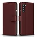 Pikkme Flip Cover for Oneplus Nord| Leather Finish | Shockproof with Card Pockets &amp; Wallet Stand | Ultimate Protection Case(Brown)