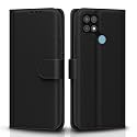 Pikkme Flip Cover for Oppo A15 / A15s| Leather Finish | Shockproof with Card Pockets &amp; Wallet Stand | Ultimate Protection Case(Black)
