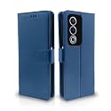 Pikkme Flip Cover for Oppo A3 Pro 5G | Leather Finish | Shockproof with Card Pockets &amp; Wallet Stand | Ultimate Protection Case (Blue)