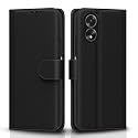 Pikkme Flip Cover for Oppo A38 4G / Oppo A18 4G | Leather Finish | Shockproof with Card Pockets &amp; Wallet Stand | Ultimate Protection Case (Black)