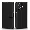 Pikkme Flip Cover for Oppo A3x 5G / A3x 4G / A3 5G| Leather Finish | Shockproof with Card Pockets &amp; Wallet Stand | Ultimate Protection Case(Black)