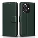Pikkme Flip Cover for Oppo A3x 5G / A3x 4G / A3 5G Leather Finish | Inside TPU with Card Pockets | Wallet Stand and Shock Proof | Complete Protection Flip Case (Green)
