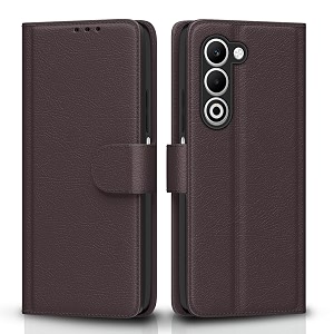 pikkme flip cover for oppo a5 5g leather finish  inside tpu with card pockets  wallet stand and shock proof  complete protection flip casecoffee