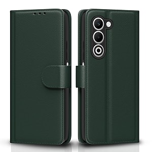 pikkme flip cover for oppo a5 5g leather finish  inside tpu with card pockets  wallet stand and shock proof  complete protection flip casegreen