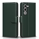 Pikkme Flip Cover for Oppo A5 5G Leather Finish | Inside TPU with Card Pockets | Wallet Stand and Shock Proof | Complete Protection Flip Case(Green)
