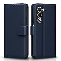 Pikkme Flip Cover for Oppo A5 5G Leather Finish | Inside TPU with Card Pockets | Wallet Stand and Shock Proof | Complete Protection Flip Case(Blue)