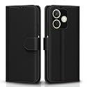 Pikkme Flip Cover for Oppo A5 Pro 5G Leather Finish | Inside TPU with Card Pockets | Wallet Stand and Shock Proof | Complete Protection Flip Case(Black)