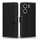 Pikkme Flip Cover for Oppo A5x | Leather Finish | Shockproof with Card Pockets &amp; Wallet Stand | Ultimate Protection Case(Black)