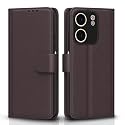 Pikkme Flip Cover for Oppo A5x | Leather Finish | Shockproof with Card Pockets &amp; Wallet Stand | Ultimate Protection Case(Coffee)