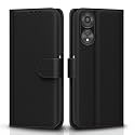 Pikkme Flip Cover for Oppo A78 5G | Leather Finish | Shockproof with Card Pockets &amp; Wallet Stand | Ultimate Protection Case(Black)