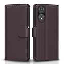 Pikkme Flip Cover for Oppo A78 5G | Leather Finish | Shockproof with Card Pockets &amp; Wallet Stand | Ultimate Protection Case (Coffee)