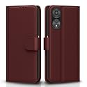 Pikkme Flip Cover for Oppo A78 5G | Leather Finish | Shockproof with Card Pockets &amp; Wallet Stand | Ultimate Protection Case (Brown)