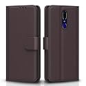 Pikkme Flip Cover for Oppo F11 Leather Finish | Inside TPU with Card Pockets | Wallet Stand and Shock Proof | Complete Protection Flip Case (Coffee)