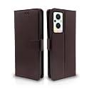 Pikkme Flip Cover for Oppo F21 Pro 5G / F21s Pro 5G | Leather Finish | Shockproof with Card Pockets &amp; Wallet Stand | Ultimate Protection Case(Coffee)