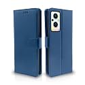 Pikkme Flip Cover for Oppo F21 Pro 5G / F21s Pro 5G | Leather Finish | Shockproof with Card Pockets &amp; Wallet Stand | Ultimate Protection Case(Blue)