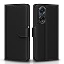 Pikkme Flip Cover for Oppo F23 5G| Leather Finish | Shockproof with Card Pockets &amp; Wallet Stand | Ultimate Protection Case (Black)