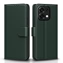 Pikkme Flip Cover for Oppo F31 5G / Oppo F33 5G Leather Finish | Inside TPU with Card Pockets | Wallet Stand and Shock Proof | Complete Protection Flip Case (Green)