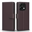 Pikkme Flip Cover for Oppo F31 5G / Oppo F33 5G Leather Finish | Inside TPU with Card Pockets | Wallet Stand and Shock Proof | Complete Protection Flip Case (Coffee)