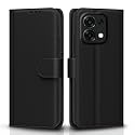 Pikkme Flip Cover for Oppo F31 5G / Oppo F33 5G Leather Finish | Inside TPU with Card Pockets | Wallet Stand and Shock Proof | Complete Protection Flip Case (Black)