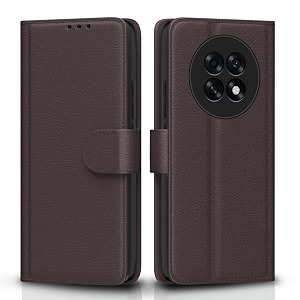 pikkme flip cover for oppo f31 pro plus 5g leather finish  inside tpu with card pockets  wallet stand and shock proof  complete protection flip casecoffee