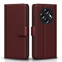 Pikkme Flip Cover for Oppo F31 Pro 5G Leather Finish | Inside TPU with Card Pockets | Wallet Stand and Shock Proof | Complete Protection Flip Case(Brown)