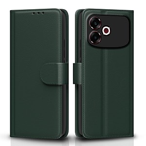 pikkme flip cover for oppo f33 pro 5g leather finish  inside tpu with card pockets  wallet stand and shock proof  complete protection flip case green