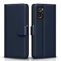 Pikkme Flip Cover for Oppo K10 | Leather Finish | Shockproof with Card Pockets &amp; Wallet Stand | Ultimate Protection Case(Blue)