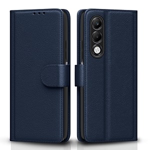 pikkme flip cover for oppo k13x 5g  leather finish  shockproof with card pockets amp wallet stand  ultimate protection caseblue