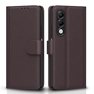 pikkme flip cover for oppo k13x 5g  leather finish  shockproof with card pockets amp wallet stand  ultimate protection casecoffee