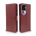 Pikkme Flip Cover for Oppo Reno 10 Pro Plus 5G | Leather Finish | Shockproof with Card Pockets &amp; Wallet Stand | Ultimate Protection Case(Brown)