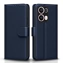 Pikkme Flip Cover for Oppo Reno 13 Pro 5G | Leather Finish | Shockproof with Card Pockets &amp; Wallet Stand | Ultimate Protection Case(Blue)
