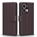 Pikkme Flip Cover for Oppo Reno 13 Pro 5G | Leather Finish | Shockproof with Card Pockets &amp; Wallet Stand | Ultimate Protection Case (Coffee)