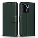 Pikkme Flip Cover for Oppo Reno 13F 5G Leather Finish | Inside TPU with Card Pockets | Wallet Stand and Shock Proof | Complete Protection Flip Case (Green)