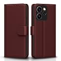 Pikkme Flip Cover for Oppo Reno 15 Pro Mini 5G Leather Finish | Inside TPU with Card Pockets | Wallet Stand and Shock Proof | Complete Protection Flip Case (Brown)