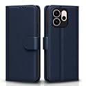 Pikkme Flip Cover for Oppo Reno 15C 5G Leather Finish | Inside TPU with Card Pockets | Wallet Stand and Shock Proof | Complete Protection Flip Case (Blue)