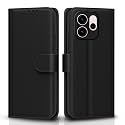 Pikkme Flip Cover for Oppo Reno 15C 5G Leather Finish | Inside TPU with Card Pockets | Wallet Stand and Shock Proof | Complete Protection Flip Case (Black)