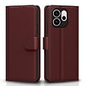 Pikkme Flip Cover for Oppo Reno 15C 5G Leather Finish | Inside TPU with Card Pockets | Wallet Stand and Shock Proof | Complete Protection Flip Case (Brown)
