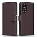 Pikkme Flip Cover for Poco C71 / Redmi A5 Leather Finish | Inside TPU with Card Pockets | Wallet Stand and Shock Proof | Complete Protection Flip Case(Coffee)