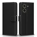 Pikkme Flip Cover for Poco C71 / Redmi A5 Leather Finish | Inside TPU with Card Pockets | Wallet Stand and Shock Proof | Complete Protection Flip Case(Black)