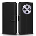 Pikkme Flip Cover for Poco M7 5G Leather Finish | Inside TPU with Card Pockets | Wallet Stand and Shock Proof | Complete Protection Flip Case (Black)