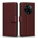 Pikkme Flip Cover for Realme 14 Pro Plus 5G Leather Finish | Inside TPU with Card Pockets | Wallet Stand and Shock Proof | Complete Protection Flip Case(Brown)