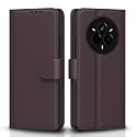 Pikkme Flip Cover for Realme 14 Pro 5G | Leather Finish | Shockproof with Card Pockets &amp; Wallet Stand | Ultimate Protection Case(Coffee)