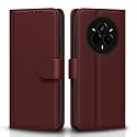 Pikkme Flip Cover for Realme 14 Pro 5G | Leather Finish | Shockproof with Card Pockets &amp; Wallet Stand | Ultimate Protection Case(Brown)