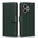 Pikkme Flip Cover for Realme 15 5G Leather Finish | Inside TPU with Card Pockets | Wallet Stand and Shock Proof | Complete Protection Flip Case(Green)