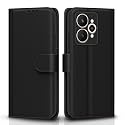 Pikkme Flip Cover for Realme 15 5G Leather Finish | Inside TPU with Card Pockets | Wallet Stand and Shock Proof | Complete Protection Flip Case(Black)